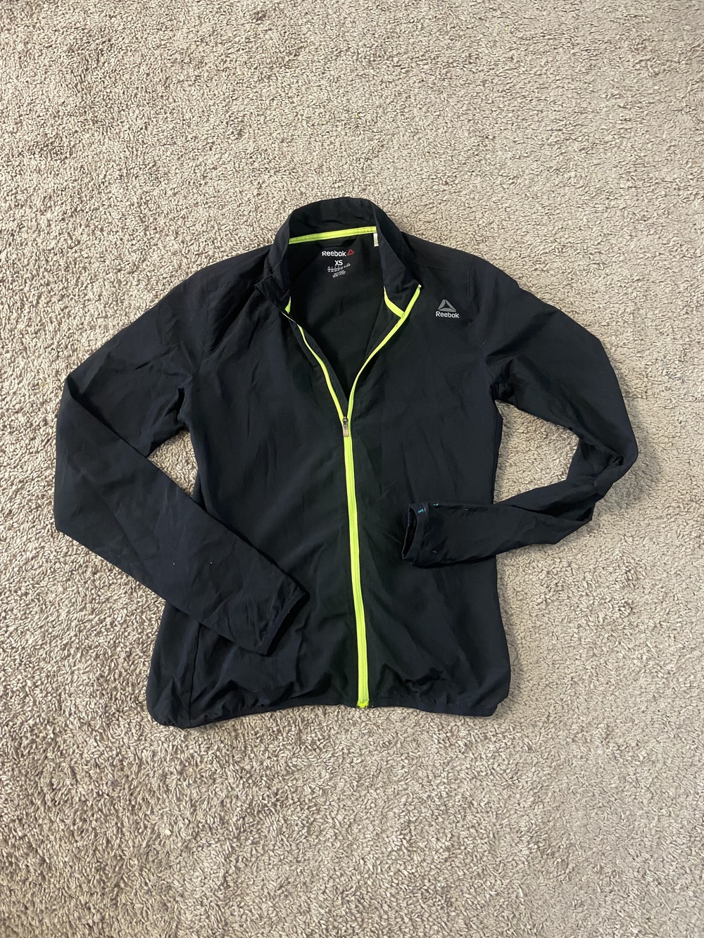Reebok Jacket Womens XS Speedwick Full Zip Reflective Athletic Running Training